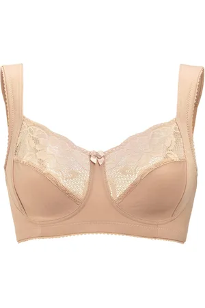 GOLDNER Beha zonder beugel met katoen en kant - skin - Gr. 90 B van