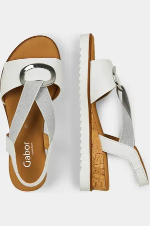 GOLDNER Sandalen met sierelement en elastische bandjes - - Gr. 37,5 van