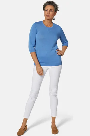 GOLDNER Zomerse, tricot pullover met ajourpatroon - - Gr. 23 van