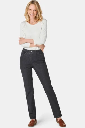 GOLDNER Chic versierde jeans met elastische band - schwarz - Gr. 225 van