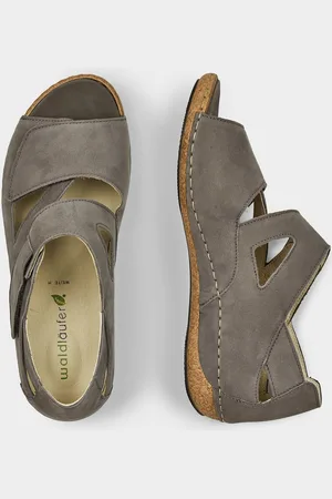 GOLDNER Sandalen met verstelbare klittenband - taupe - Gr. 36 van