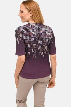 GOLDNER Gedessineerd shirt in krachtige kleuren - bessen / gedess. - Gr. 19 van