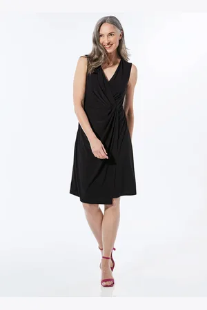 GOLDNER Elegante wikkeljurk van slinky stof - - Gr. 19 van