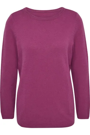 GOLDNER Pullover van kasjmier met boothals - bessen - Gr. 21 van