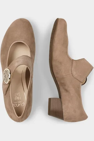GOLDNER Pumps met verstelbare klittenband - beige - Gr. 37,5 van