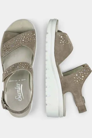 GOLDNER Sandalen met verwisselbaar voetbed - taupe - Gr. 40 van