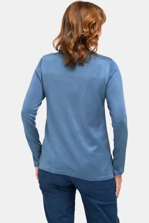 GOLDNER Pullover met opstaande kraag - rookblauw - Gr. 20 van