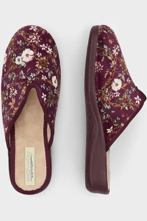 GOLDNER Pantoffels - bordeaux / gedess. - Gr. 36 van