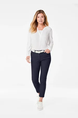 GOLDNER 7/8-jeans Bella van superstretch voor veel bewegingsvrijheid - marine - Gr. 235 van