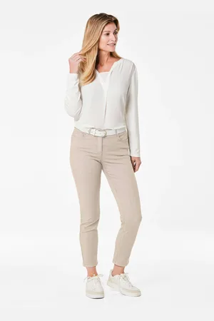 GOLDNER 7/8-jeans Bella van superstretch voor veel bewegingsvrijheid - beige - Gr. 215 van
