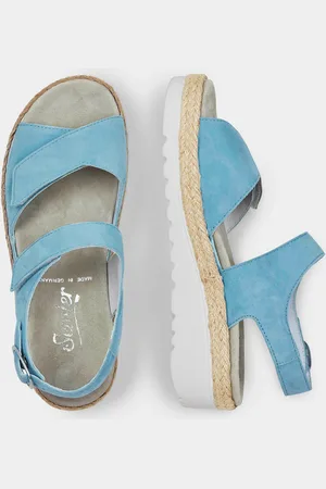 GOLDNER Sandalen van fluweelachtig leer - lichtblauw - Gr. 37,5 van
