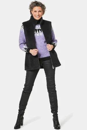 GOLDNER Vest van imitatiebont - - Gr. 19 van