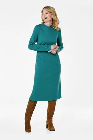 GOLDNER Jersey jurk - donkergroen - Gr. 19 van