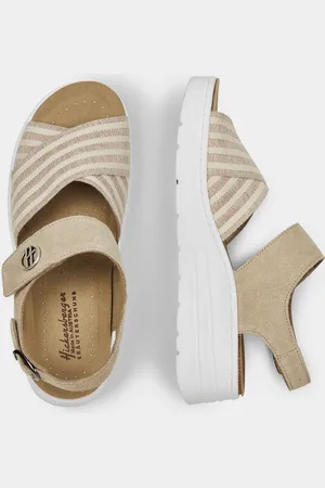 GOLDNER Sandalen met zachte stretchbandjes - beige - Gr. 36 van