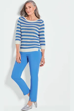 GOLDNER Pullover - / wit / gedess. - Gr. 19 van