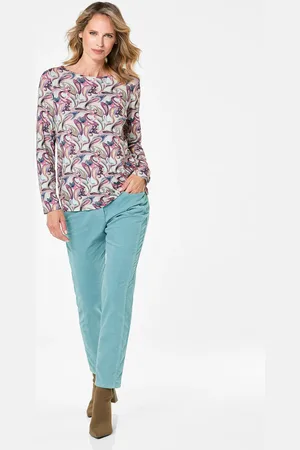 GOLDNER Shirt met lange mouwen en paisleyprint - rosé / gedess. - Gr. 21 van