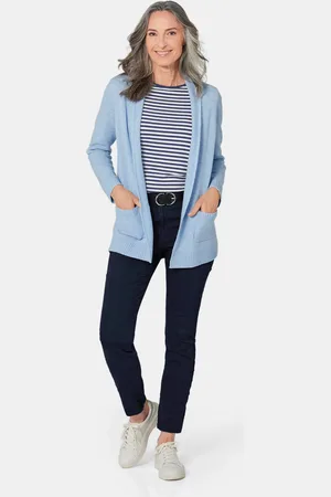 GOLDNER Tricot jasje van merinowol - lichtblauw / gemêl. - Gr. 24 van