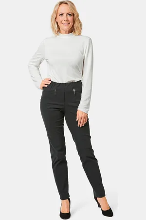 GOLDNER Warme broek LOUISA, kreukarm, band deels elastisch - - Gr. 275 van