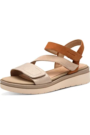 GOLDNER Sandalen met verstelbare klittenband - beige - Gr. 39 van