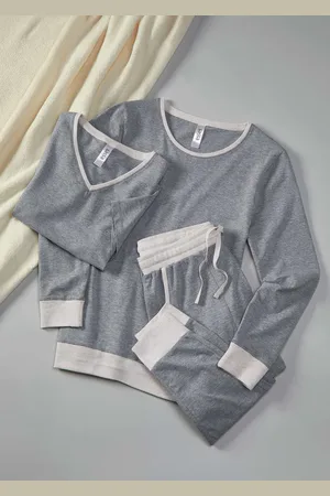 GOLDNER Driedelige set jersey loungewear - / gemêl. - Gr. 36 van