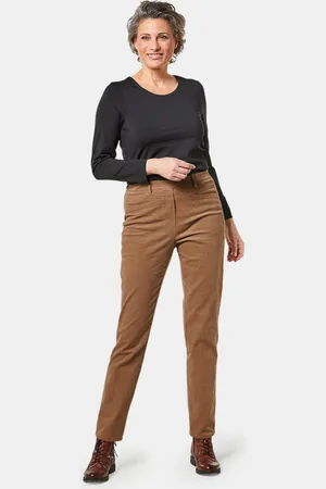 GOLDNER Corduroy broek met elastische band - camel - Gr. 25 van