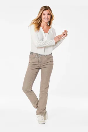 GOLDNER Klassieke jeans LOUISA COMFORT+ - beige - Gr. 235 van