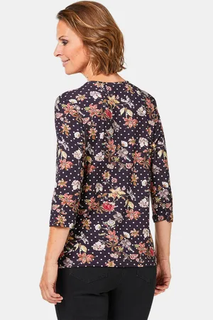 GOLDNER Comfortabel, gedessineerd shirt in een mix van patronen - schwarz / meerkleurig / gedess. - Gr. 24 van