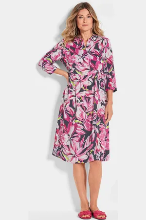 GOLDNER Jurk met print - / marine / gedess. - Gr. 19 van