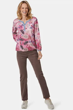 GOLDNER Gedessineerd shirt - rosé / gedess. - Gr. 19 van