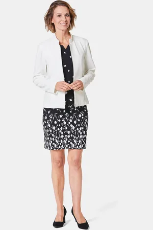 GOLDNER Comfortabele blazer met geraffineerde kraag - gebroken - Gr. 24 van