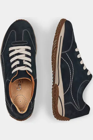 GOLDNER Sneakers van suèdeleer - marine - Gr. 36 van