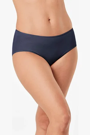 GOLDNER Hoogwaardige, gladde tailleslip - donkerblauw - Gr. L van