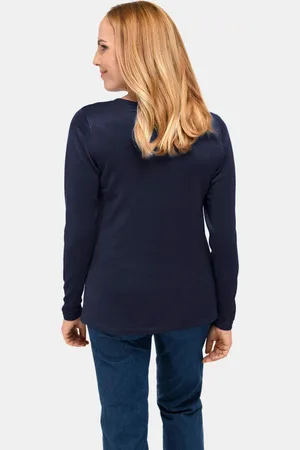 GOLDNER Pullover met V-hals - marine - Gr. 19 van