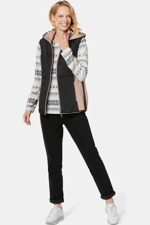 GOLDNER Sportief vest met vele details - schwarz / beige - Gr. 19 van