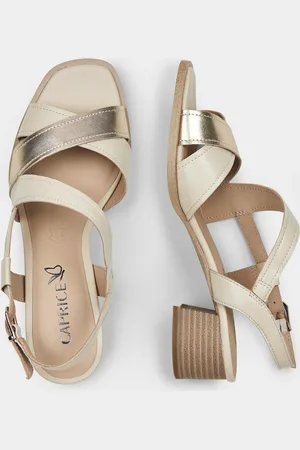 GOLDNER Sandalen met hakdemping - beige / goudkleurig - Gr. 39 van