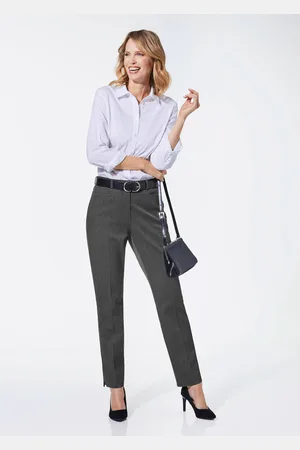 GOLDNER Elastische broek Adelina van Scheiter - antraciet - Gr. 19 van