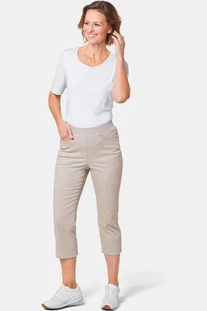 GOLDNER 3/4-jeans met elastische band - stein - Gr. 195 van