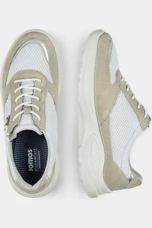 GOLDNER Sneakers met verwisselbaar voetbed - steengrijs / wit - Gr. 41 van