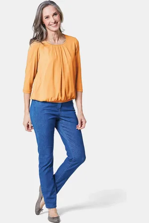 GOLDNER Verzorgd shirt in elegante blouselook - honing - Gr. 24 van