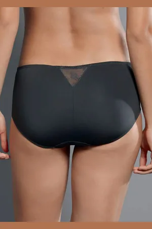 GOLDNER Corrigerende tailleslip met kanten inzet - antraciet - Gr. 36 van