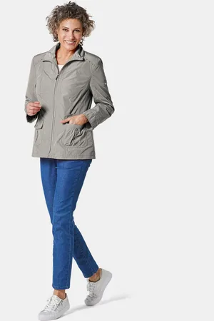 GOLDNER Licht jasje met een chique glans - beige - Gr. 38 van