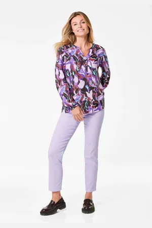 GOLDNER Gedessineerde blouse met tuniekhals - / gedess. - Gr. 19 van