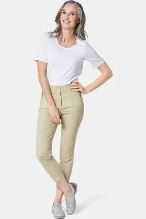 GOLDNER Elastische broek met extra stiksels - beige - Gr. 225 van