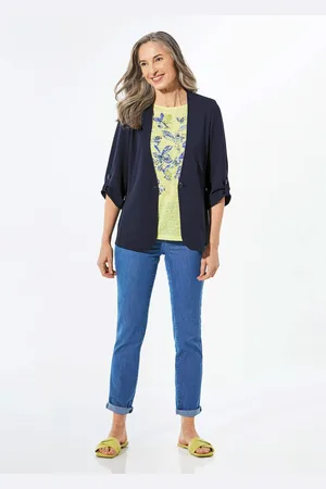 GOLDNER Blazer met cardiganhals - marine - Gr. 19 van