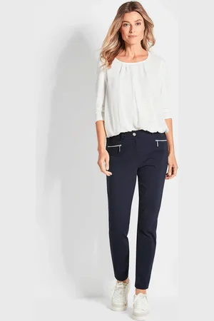 GOLDNER Elastische broek BELLA - marine - Gr. 20 van