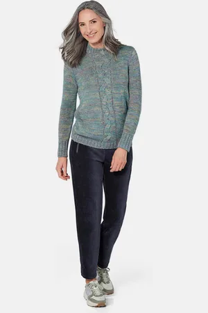 GOLDNER Tricot pullover met kabelpatroon - / gedess. - Gr. 23 van
