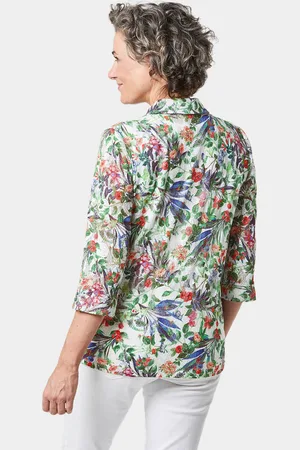 GOLDNER Set (blouse en topje) - / gedess. - Gr. 19 van