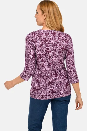 GOLDNER Gedessineerd shirt - bessen / rosé / gedess. - Gr. 38 van