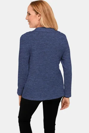 GOLDNER Zacht shirt met schipperskraag - / gemêl. - Gr. 22 van