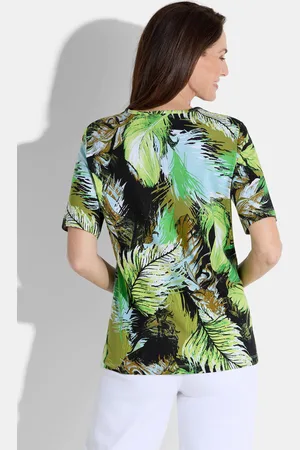 GOLDNER Shirt - / lichtblauw / zwart / gedess. - Gr. 19 van